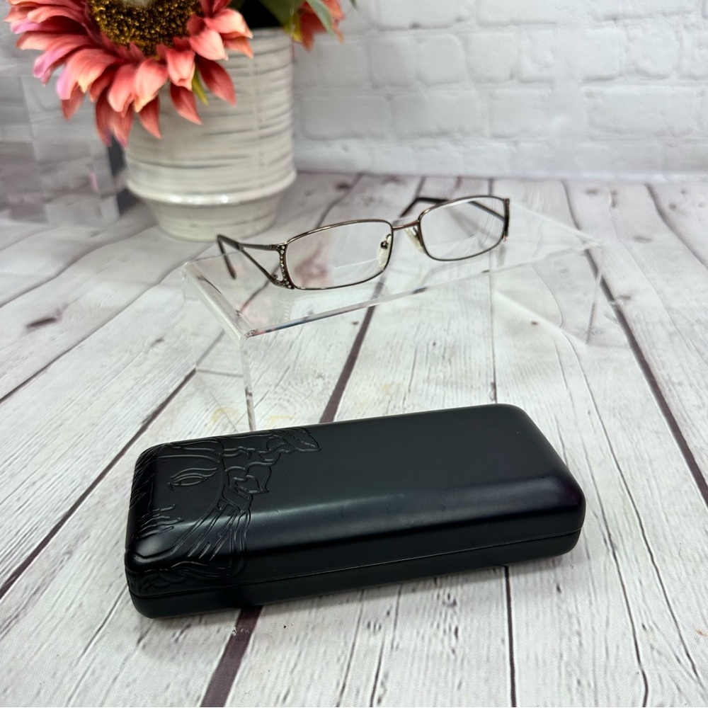 vtg versace Stylish Eyeglasses frames with Case designer